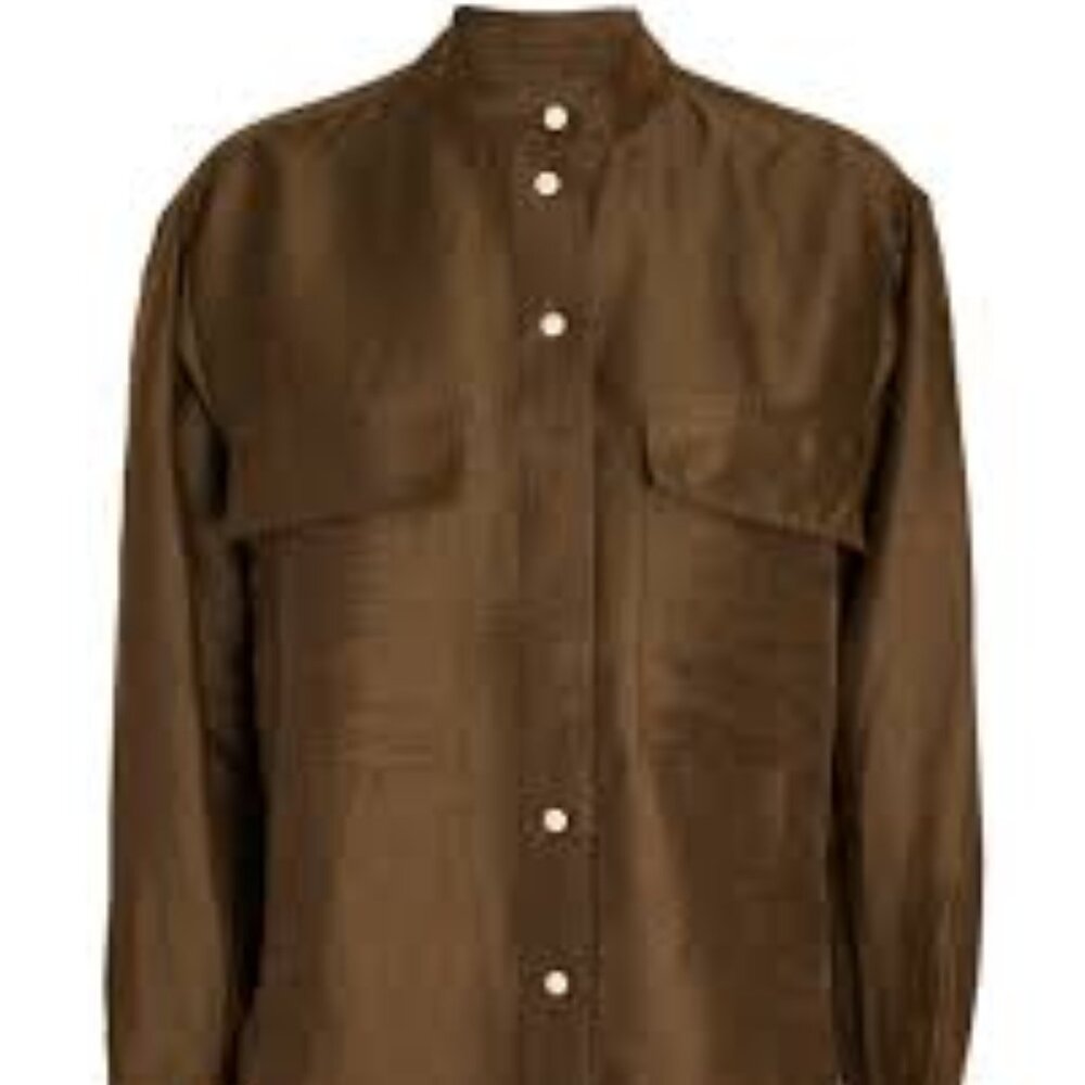 FRAME Clean Safari Linen-Blend Shirt